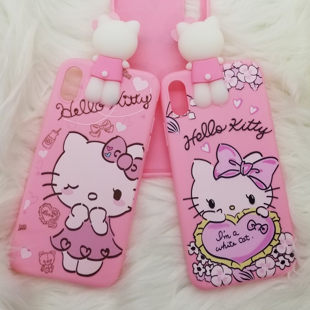 2 for $13 IPHONE X HELLO KITTY HEART 3D CASE - Picture 2 of 7